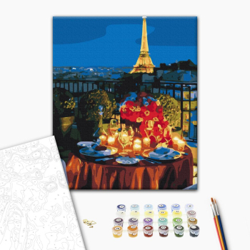 Картина по номерам Города - Побачення в Парижі