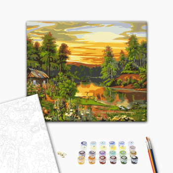 Картина по номерам Пейзажі - Атмосферний схід сонця