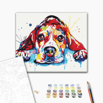 Картина по номерам Тварини, птахи та риби - Веселковий улюбленець