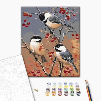 Картина по номерам Тварини, птахи та риби - Синички повернулись