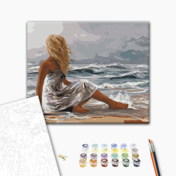 Картина по номерам Люди на картинах - Дотик моря