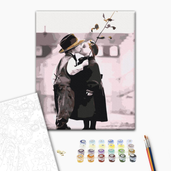 Картина по номерам Романтика - Перший поцілунок