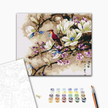 Картина по номерам Тварини, птахи та риби - Співи екзотичного птаха