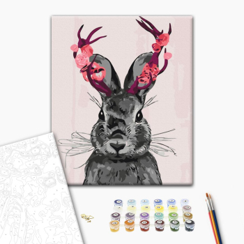 Картина по номерам Тварини, птахи та риби - Фантастичний кролик