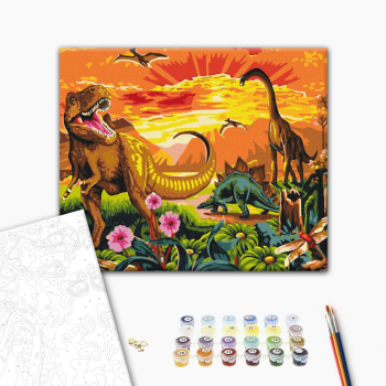 Картина по номерам Тварини, птахи та риби - Світ минулого