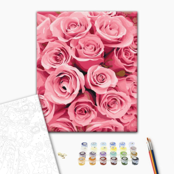 Картина по номерам Квіти - Троянди з мрій