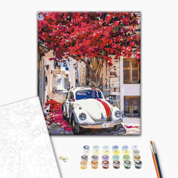 Авто на цветущей улицы