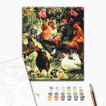 Картина по номерам Тварини, птахи та риби - Бабусина мрія