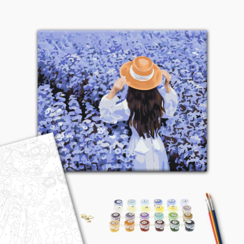 Картина по номерам Люди на картинах - Подорож в квітах