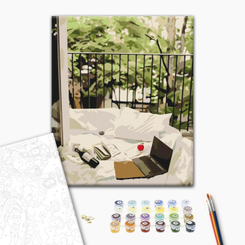 Картина по номерам Пейзажі - Затишний балкон