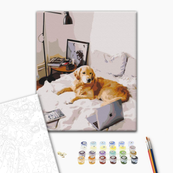 Картина по номерам Тварини, птахи та риби - Домашний офис