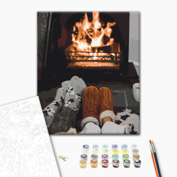 Картина по номерам Романтика - Уют у камина