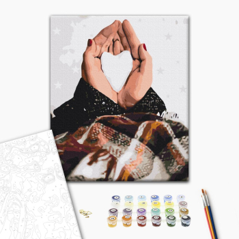 Картина по номерам Затишок, зима, Новий рік, Різдво - Зимова любов