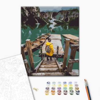 Картина по номерам Люди на картинах - Мандрівник на озері Брайес