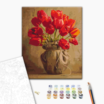 Букет домашних тюльпанов