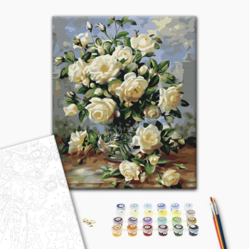 Картина по номерам Квіти - Кремовий натюрморт