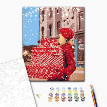 Картина по номерам Затишок, зима, Новий рік, Різдво - Новорічний настрій