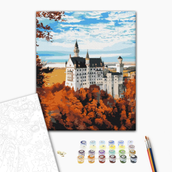 Картина по номерам Природа - Осенний вид на Нойшванштайн