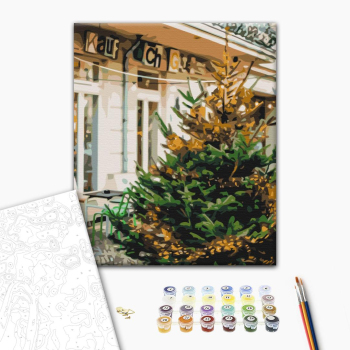 Картина по номерам Затишок, зима, Новий рік, Різдво - Передноворічна красуня