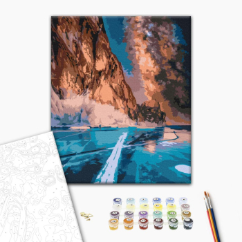 Картина по номерам Затишок, зима, Новий рік, Різдво - Північна краса