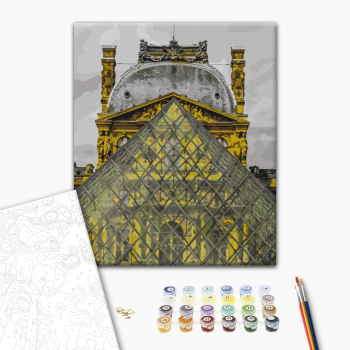 Картина по номерам Города - Louvre pyramid