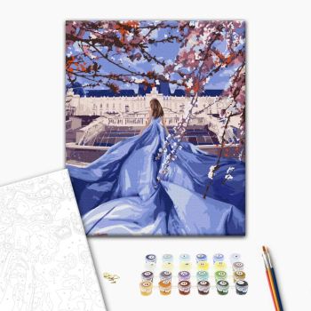 Картина по номерам Люди на картинах - Красавица в сакурах