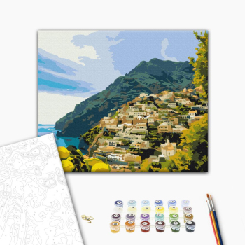 Картина по номерам Природа - Village in greenery