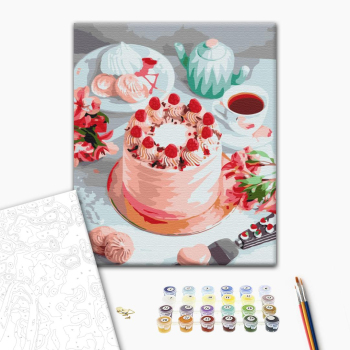 Розовый десерт