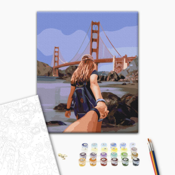 Картина по номерам Люди на картинах - Слідуй за мною: Сан-Франциско