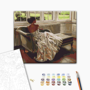 Картина по номерам Люди на картинах - Тепла дама