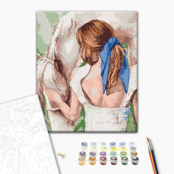 Картина по номерам Люди на картинах - Улюблений коник