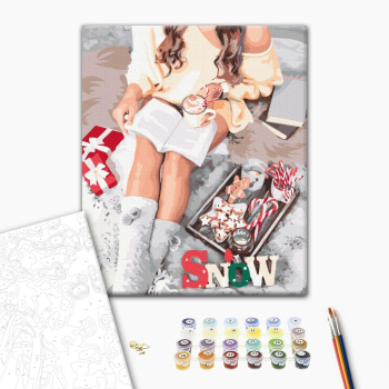 Картина по номерам Затишок, зима, Новий рік, Різдво - Зимовий настрій