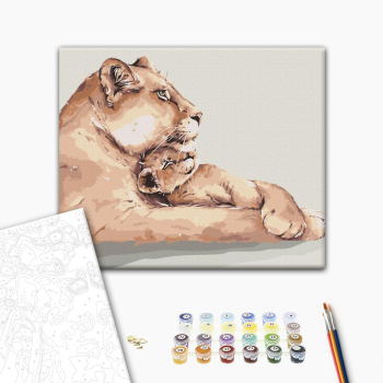 Картина по номерам Тварини, птахи та риби - Левине серце