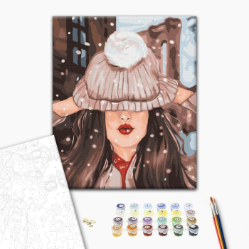 Картина по номерам Затишок, зима, Новий рік, Різдво - First snow