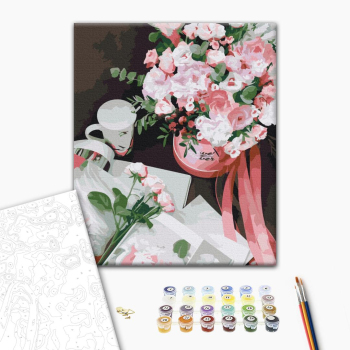 Картина по номерам Квіти - Корзинка квітів