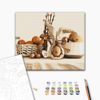 Картина по номерам Натюрморти - Бабусин Великдень