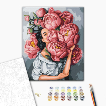 Картина по номерам Люди на картинах - In a cloud of peonies©Mykhailyshyna Daria