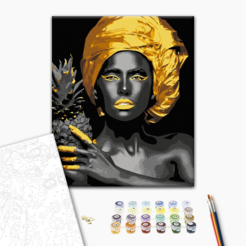 Экзотическая красота с золотой краской