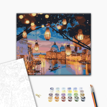 Картина по номерам Города - Нічні вогні Венеції