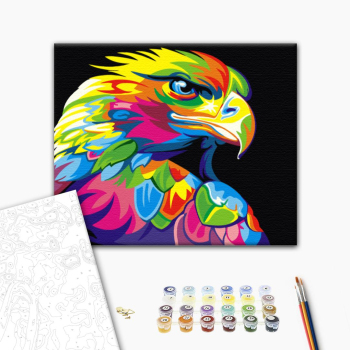 Картина по номерам Тварини, птахи та риби - Веселковий орел