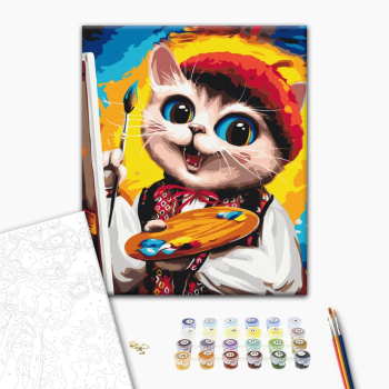 Картина по номерам Тварини, птахи та риби - Kotyk Artist © Marianna Pashchuk