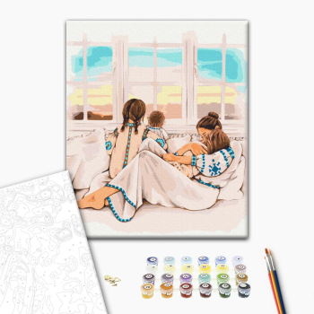 Картина по номерам Люди на картинах - Материнское тепло ©Алла Березовская