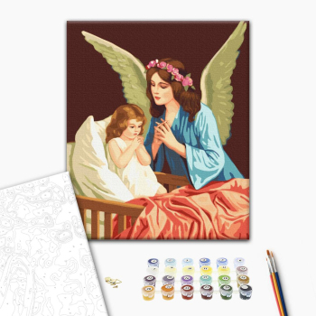 Картина по номерам Люди на картинах - Winged with prayer