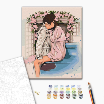 Картина по номерам Люди на картинах - Цветочные объятия © Alla Berezovska