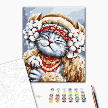 Картина по номерам Тварини, птахи та риби - Кошка Зима ©Марианна Пащук