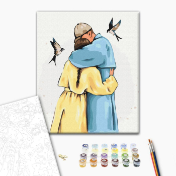 Картина по номерам Люди на картинах - Міцні обійми ©Alla Berezovska