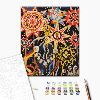 Картина по номерам Затишок, зима, Новий рік, Різдво - Різдвяна зірка © Каріна Зіміна