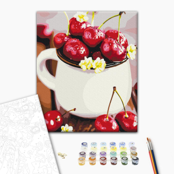 Картина по номерам Натюрморти - Стиглі черешні