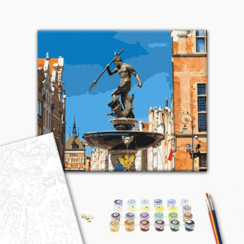 Картина по номерам Города - Fountain of Neptune. Gdansk