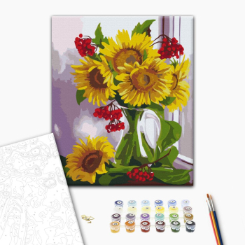 Картина по номерам Натюрморти - Калиновые подсолнухи © Valentyna Ivanova